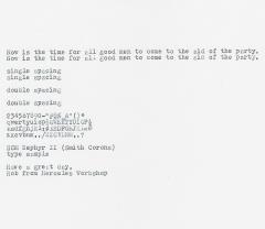 Type Font / Pitch Sample